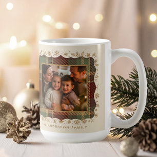 Classic Christmas Plaid Photo Template ID1141A Coffee Mug