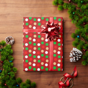 Classic Christmas Polka Dot pattern Wrapping Paper