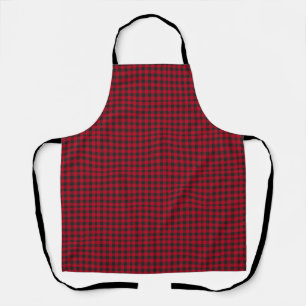 Classic Christmas Red and Black Buffalo Check Apron