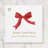 Classic Christmas Red Bow Personalised Gift From 