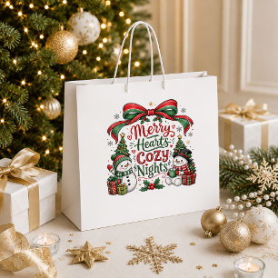 Classic Christmas Red Green Holiday Gift Bag Desig