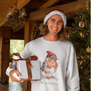 Classic Christmas Robin, custom  T-Shirt
