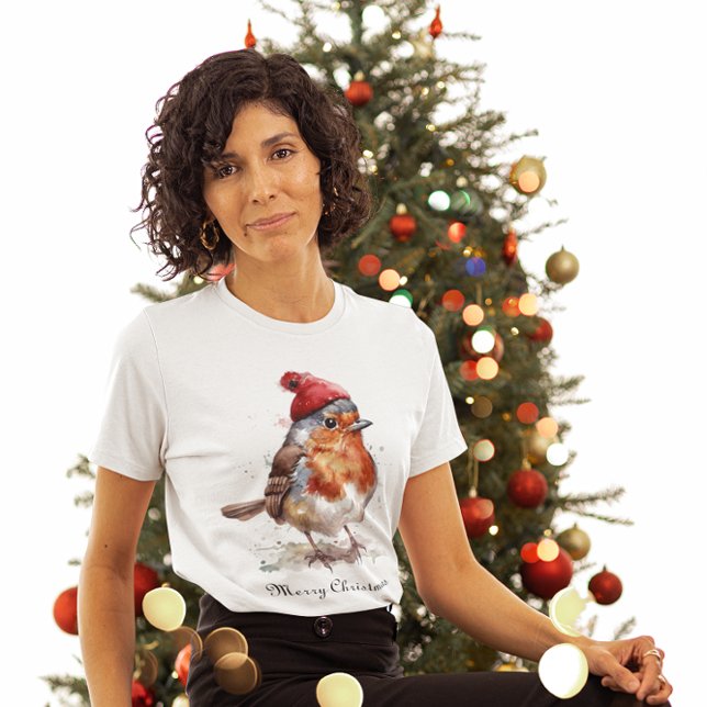 Classic Christmas Robin, custom  T-Shirt (Creator Uploaded)
