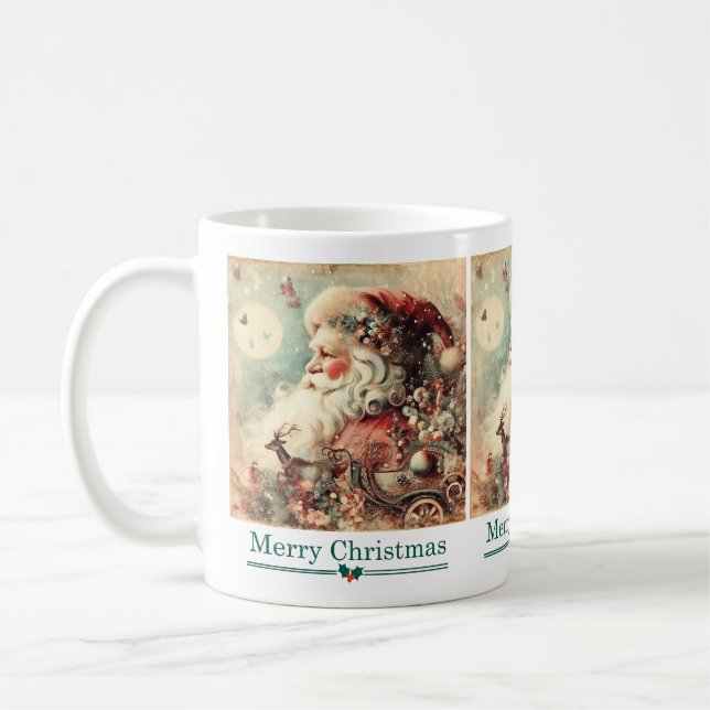 Classic Christmas Santa Mug (Left)