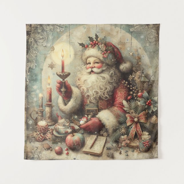 Classic Christmas Santa Tapestry (Front)