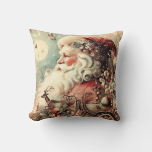 Classic Christmas Santa Throw Pillow