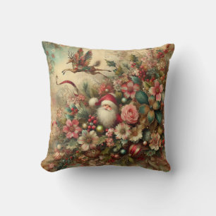 Classic Christmas Santa Throw Pillow