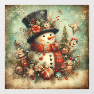 Classic Christmas Snowman Window Cling