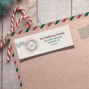 Classic Christmas Stamp Return Address Label