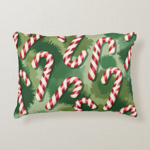 Classic Christmas Throw Pillow – Festive Green, Re