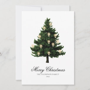 Classic Christmas Tree and Lights Holiday Card