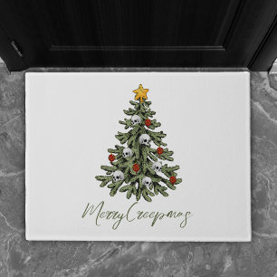 Classic Christmas Tree Bold Kelly Green Custom Doormat