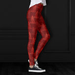 Classic Christmas Tree | Festive Rich Crimson Red Leggings<br><div class="desc">Tis the season for joyful wearable art! Modern, dark, and moody patterned holiday fashion attire. This fun festive design features a whimsical sparkly Christmas trees with a frisky paint splatter enhanced with faux metallic glitter along with a matching low profile solid background. For other colours or matching products, please contact...</div>
