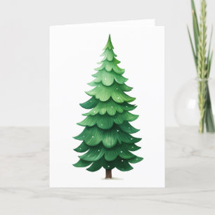 Classic Christmas Tree Holiday Card – Blank Inside