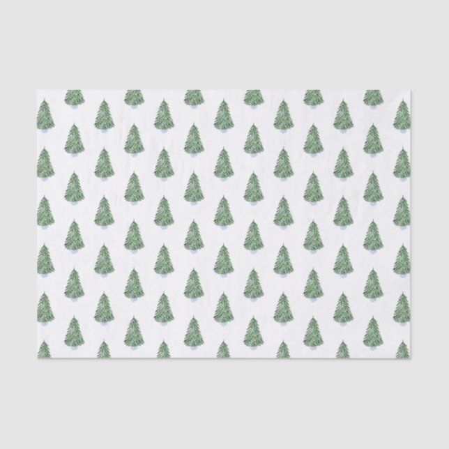 Classic Christmas Tree In Chinoiserie Planter Tissue Paper (Front)