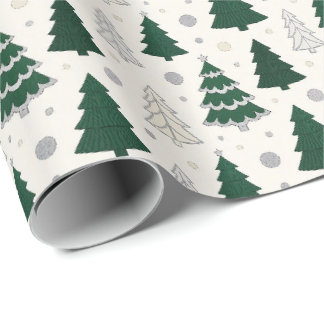 Classic Christmas Tree Wrapping Paper