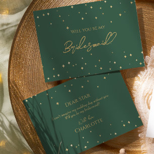 Classic Christmas Wedding Bridesmaid Proposal Invitation
