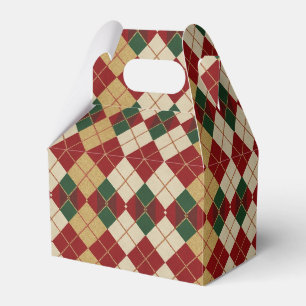 Classic, Christmas/winter argyle patterned Favour Box
