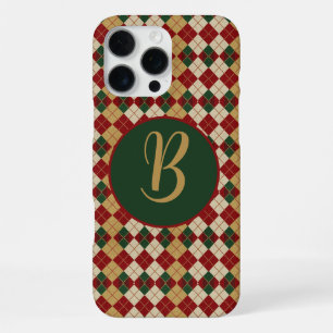Classic, Christmas/winter argyle patterned iPhone 16 Pro Max Case