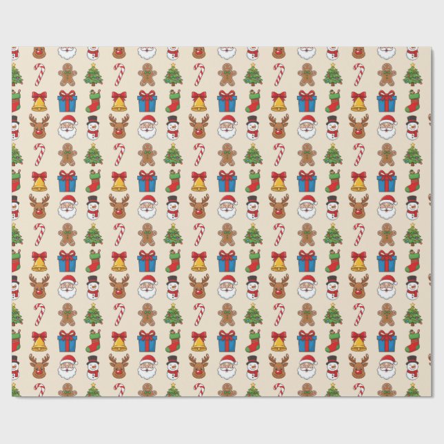 Classic Christmas Wrapping Paper (Flat)
