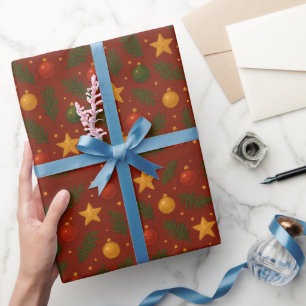 Classic Christmas Wrapping Paper – Red Holiday 