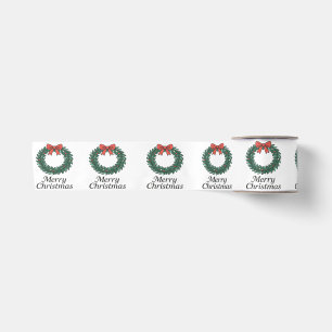 Classic Christmas Wreath – Minimalist Merry Christ Satin Ribbon