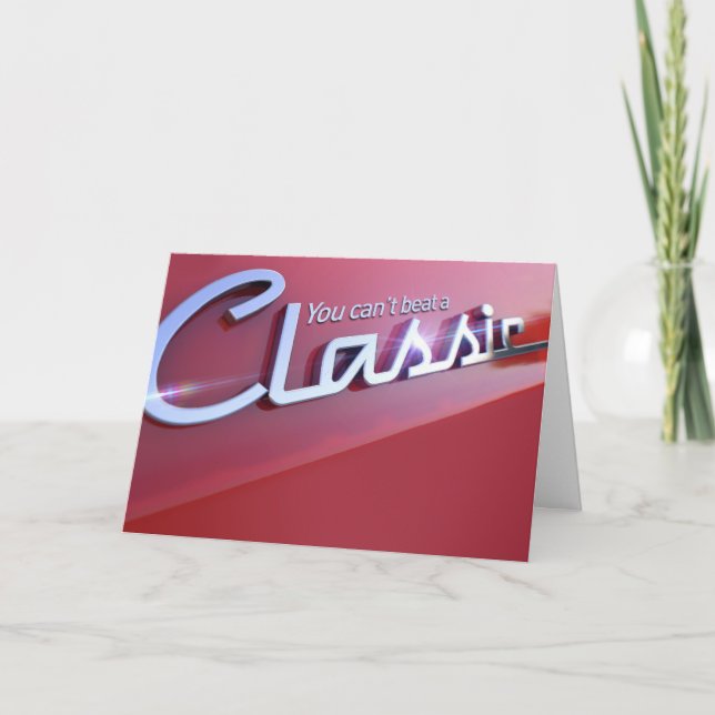 Classic Chrome Car Emblem Card (Front)