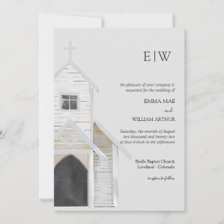Classic Church Wedding Invitation