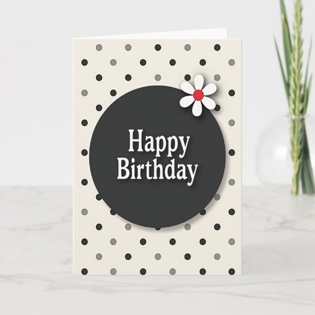 Classic Circle Birthday Card (Front)