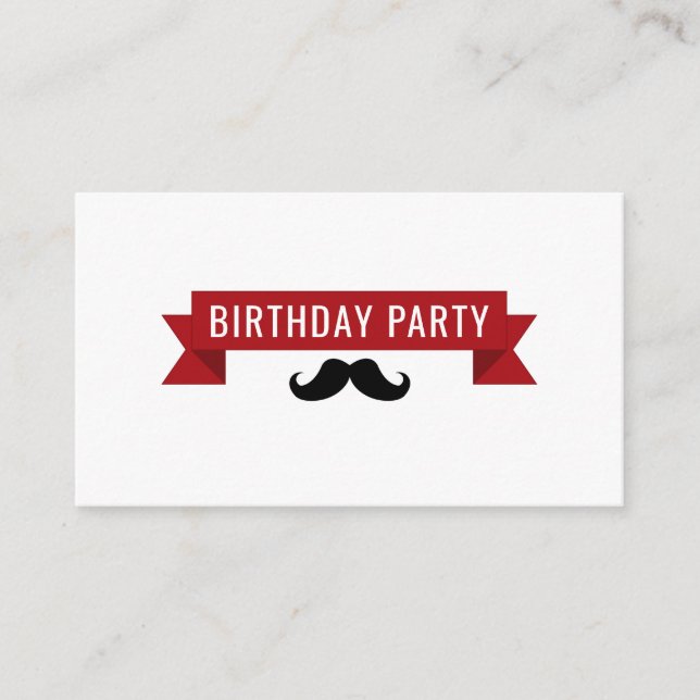 Classic Circus Poster, Children's Birthday Party Enclosure Card (Front)