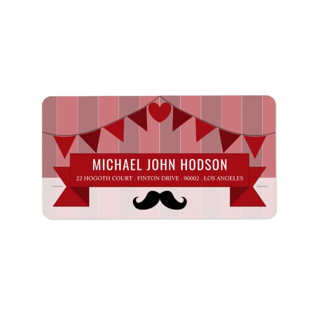 Classic Circus Poster Children's Birthday Party Label (Front)