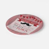 Classic Circus Poster Children's Birthday Party Paper Plate (Angled)
