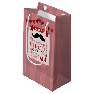 Classic Circus Poster Children's Birthday Party Small Gift Bag