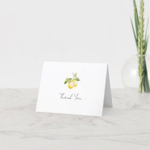 Classic Citrus Lemon Summer Thank You Card