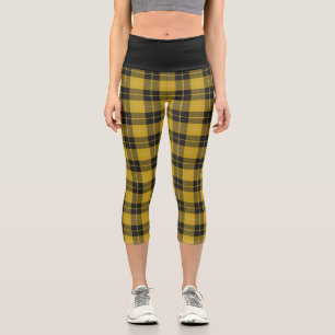 Classic Clan Barclay Dress Yellow Tartan Plaid Capri Leggings