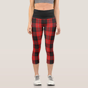 Classic Clan Cunningham Tartan Plaid Capri Leggings