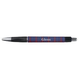 Classic Clan Glenn Tartan Plaid Custom Pen