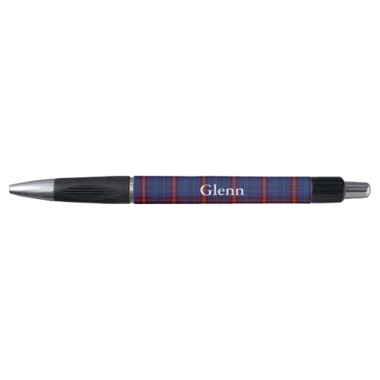 Classic Clan Glenn Tartan Plaid Custom Pen