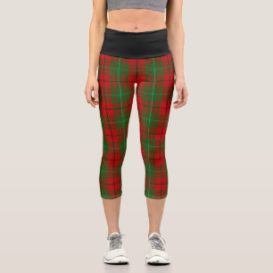 Classic Clan MacAulay Tartan Plaid Capri Leggings