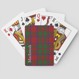 Classic Clan MacIntosh Tartan Plaid Playing Cards