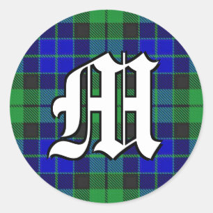 Classic Clan MacKay Tartan Monogram Classic Round Sticker