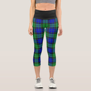 Classic Clan MacKay Tartan Plaid Capri Leggings