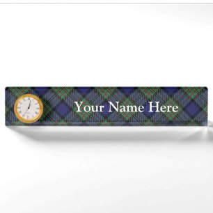 Classic Clan MacLaren Tartan Customise Name Nameplate