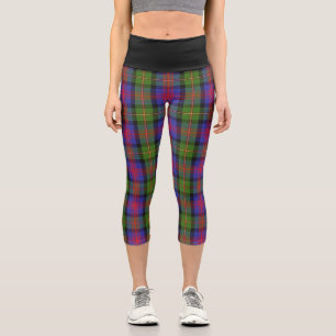 Classic Clan MacLennan Tartan Plaid Capri Leggings