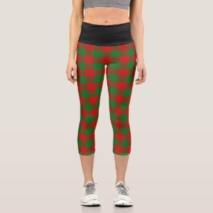 Classic Clan Moncreiffe Tartan Plaid Capri Leggings