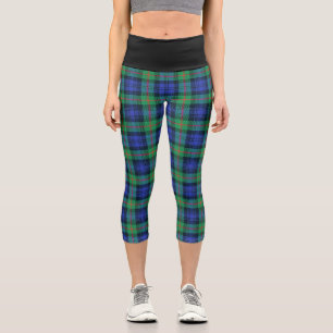 Classic Clan Murray Tartan Plaid Capri Leggings