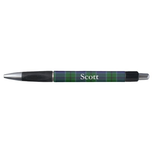 Classic Clan Scott Tartan Plaid Custom Pen (Front)
