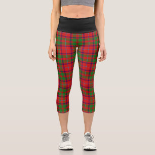 Classic Clan Shaw Tartan Plaid Capri Leggings