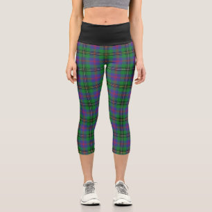 Classic Clan Wood Hunting Tartan Plaid Capri Leggings