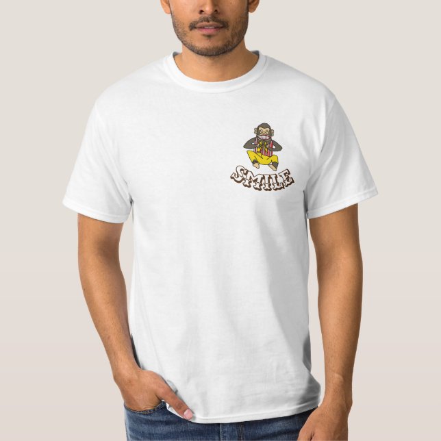Classic Clapping Monkey toy "SMILE" T-Shirt (Front)